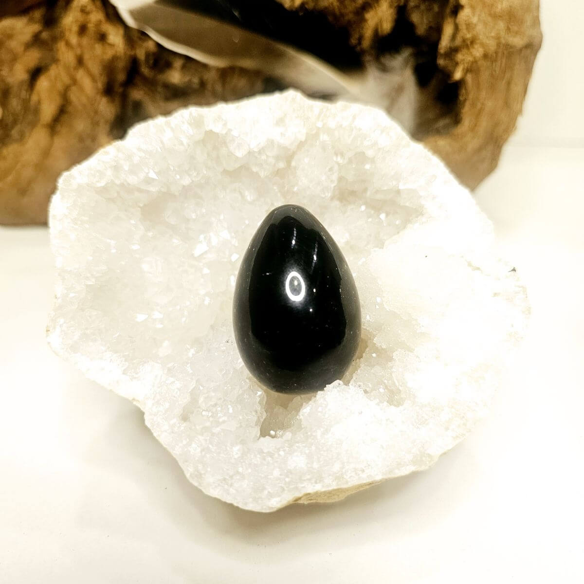 Huevo Yoni de Obsidiana — Protección y Liberación de Energías